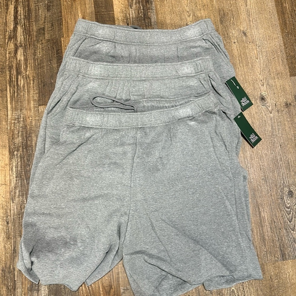 Wild fable set of 3 nwt  large 16w 14”rise. 7”inseam grey. Comfy. Drawstring